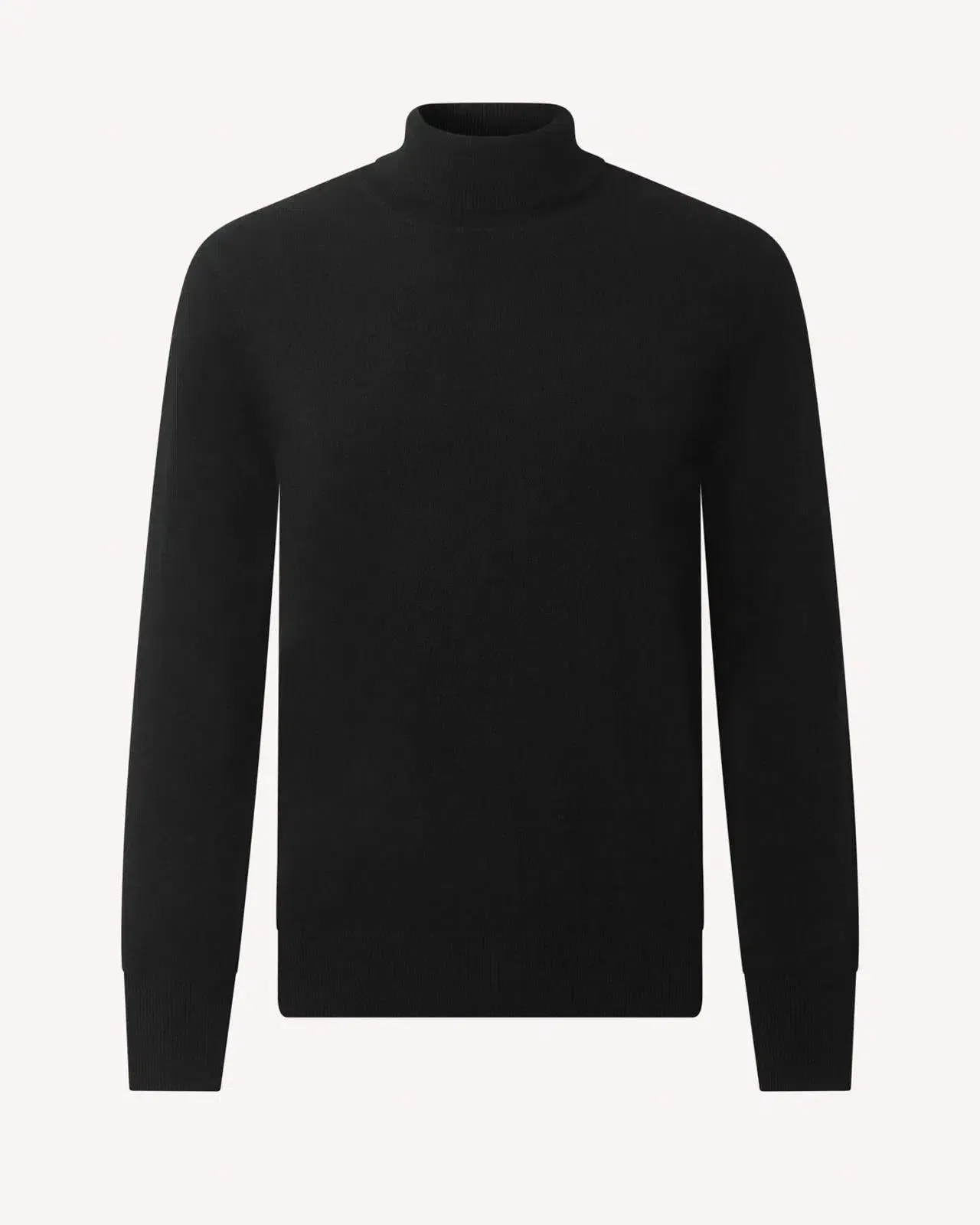 Roll Neck Black Cashmere Jumper