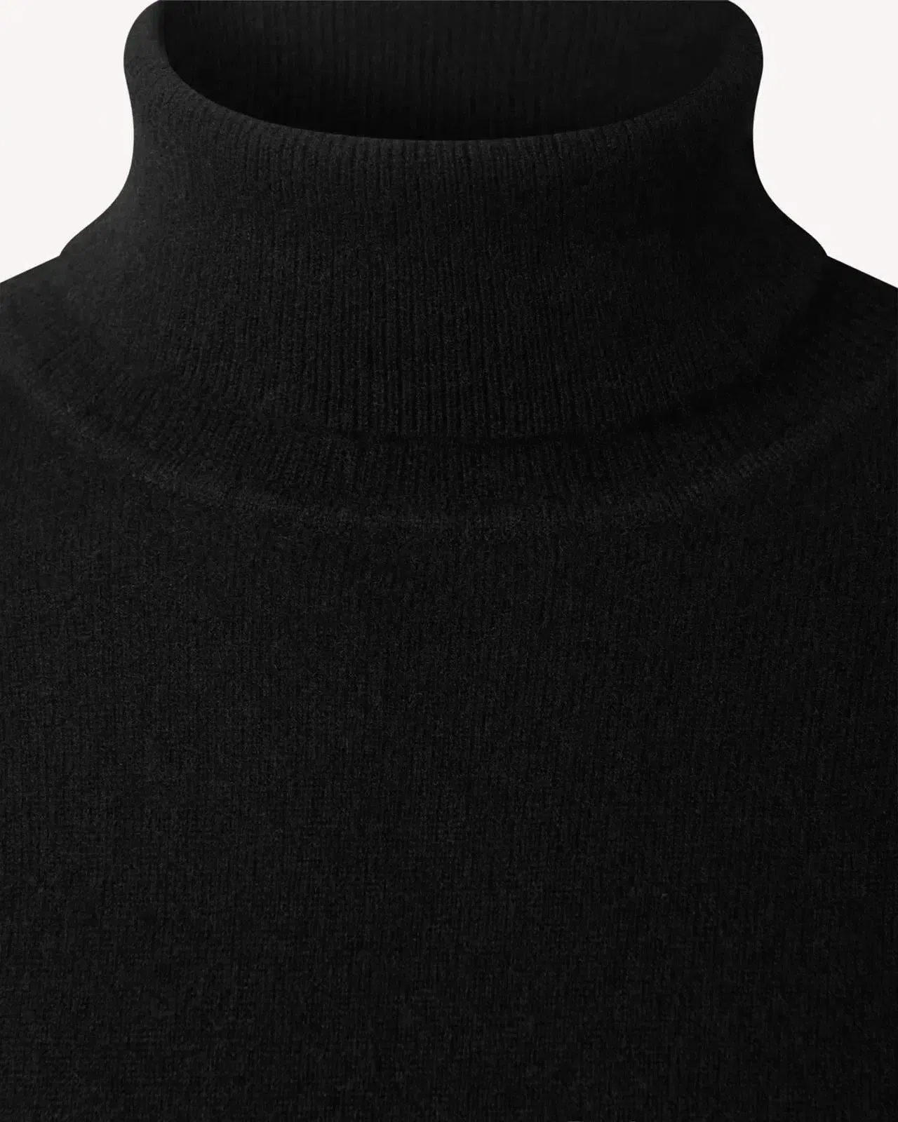 Roll Neck Black Cashmere Jumper