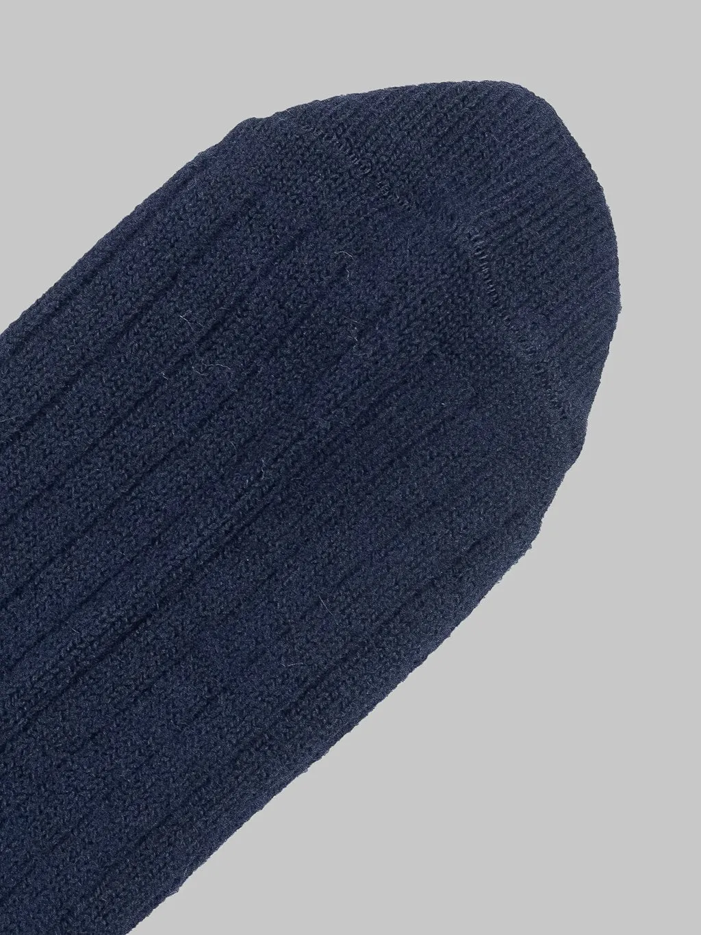 ROTOTO Cotton Wool Ribbed Crew Socks Navy