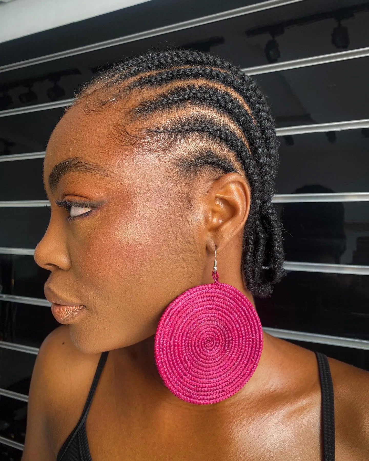 Round Rattan Rwanda Earrings