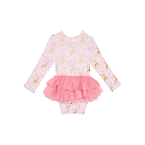 Ryleigh - Long Sleeve Tulle Skirt Bodysuit Posh Peanut