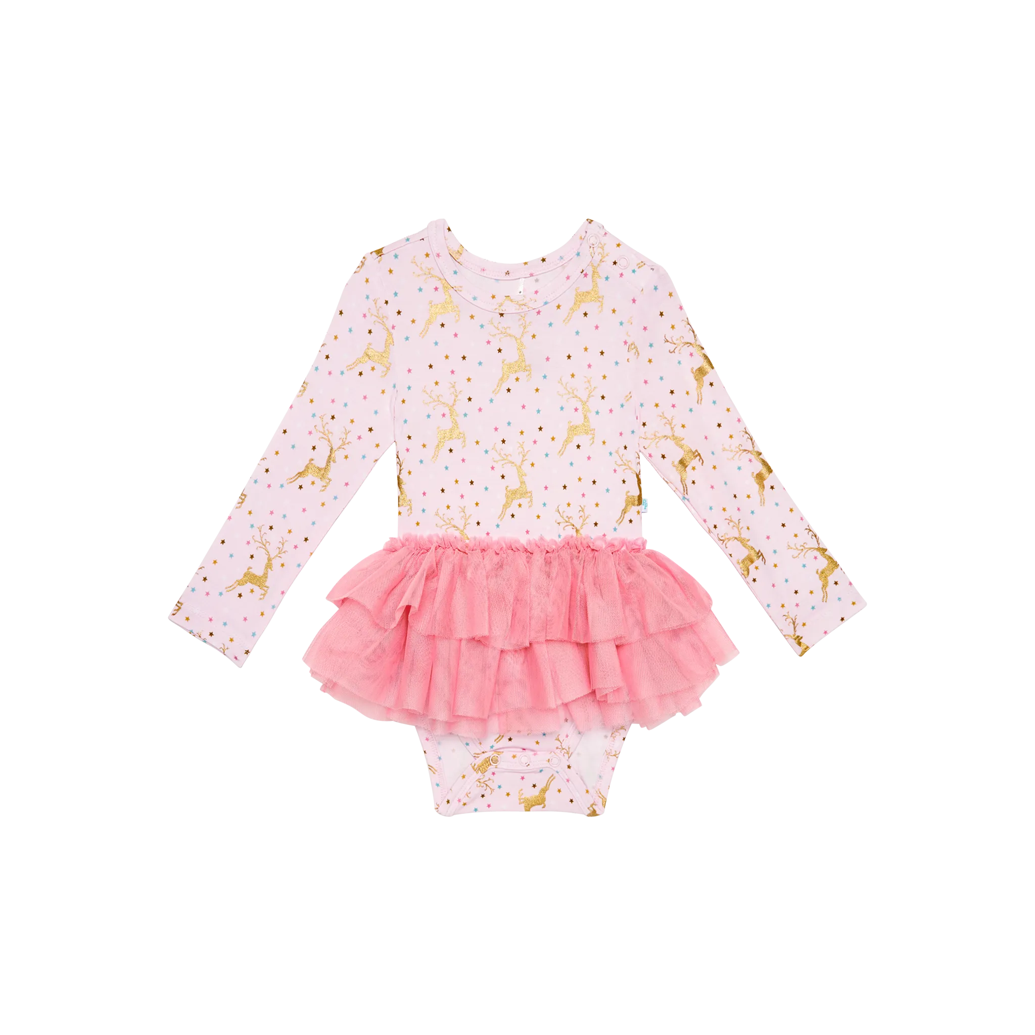 Ryleigh - Long Sleeve Tulle Skirt Bodysuit Posh Peanut