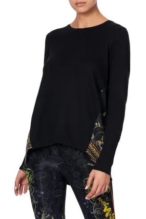 SILK GODET KNIT JUMPER BLACKHEATH BETTY