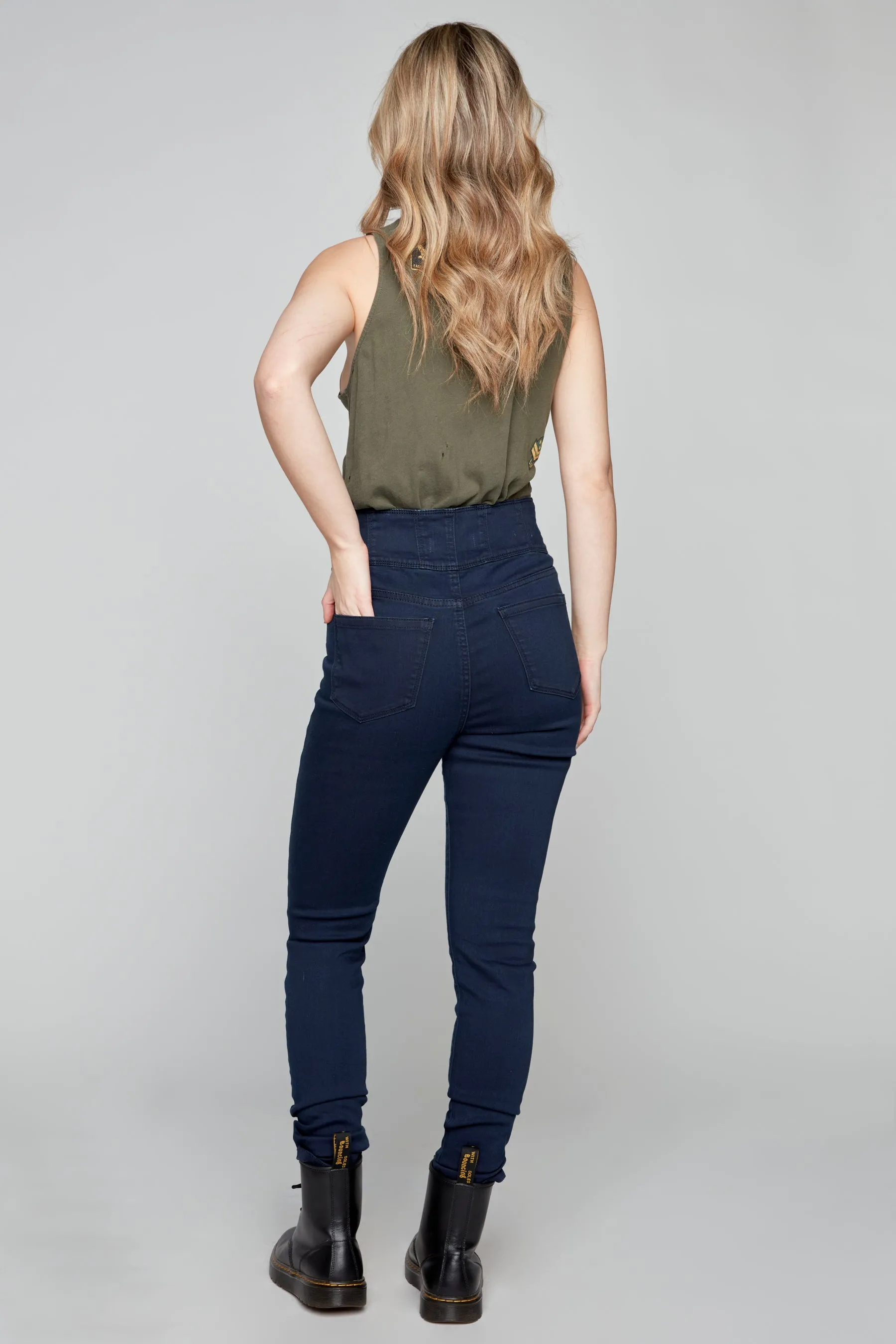 STELLA - High Rise Skinny - Dark Indigo Rinse Butter Soft Denim