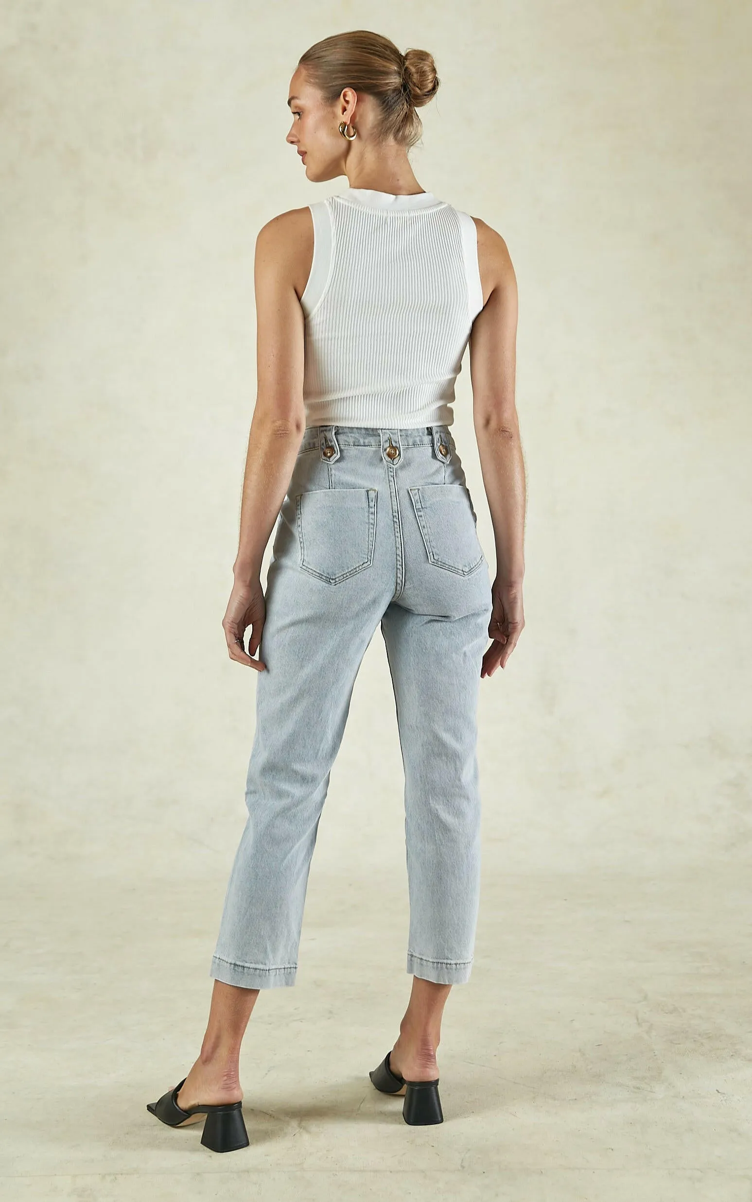 Stella Stretch High Waisted Denim Trousers