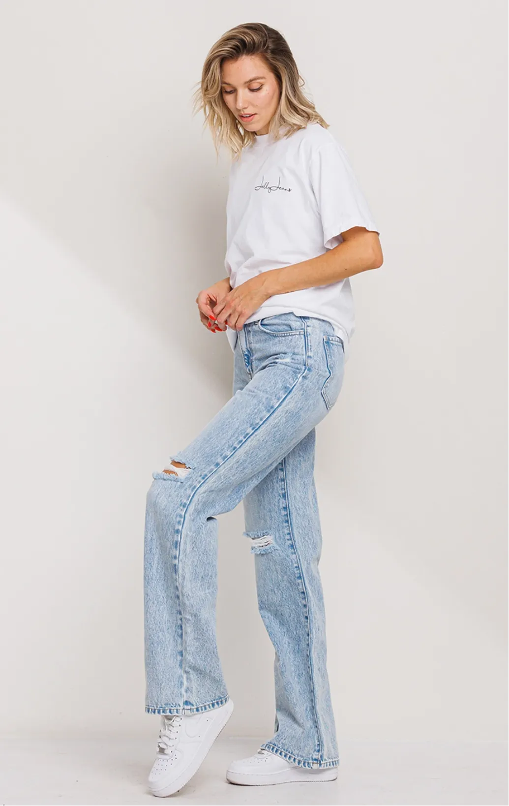 Straight Boyfriend Style Jeans