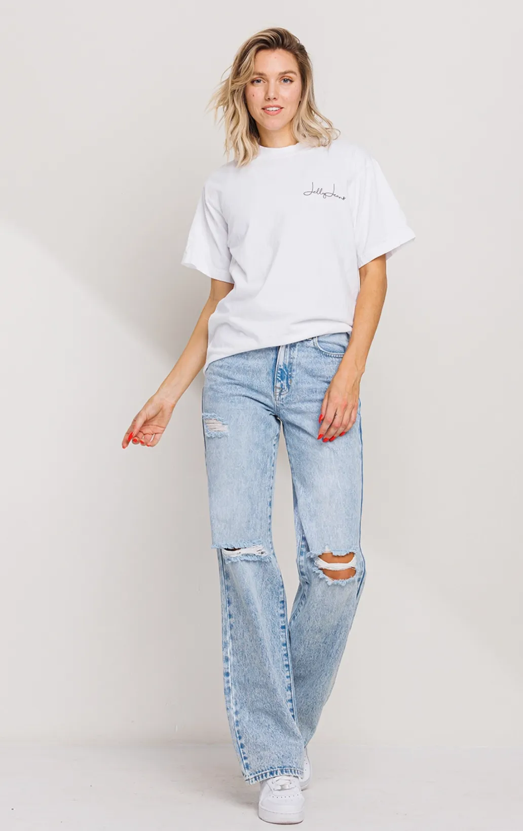 Straight Boyfriend Style Jeans