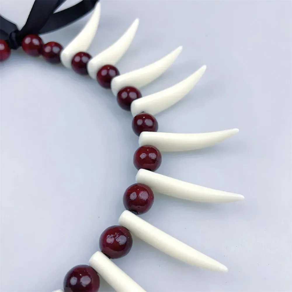 TEEK - Samoan Maroon Brown Ula Nifo Ula Lei Wear Necklace