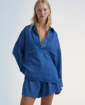 The New Society Woodland Denim Blouse