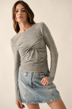 Twisted Bodice Knit Top