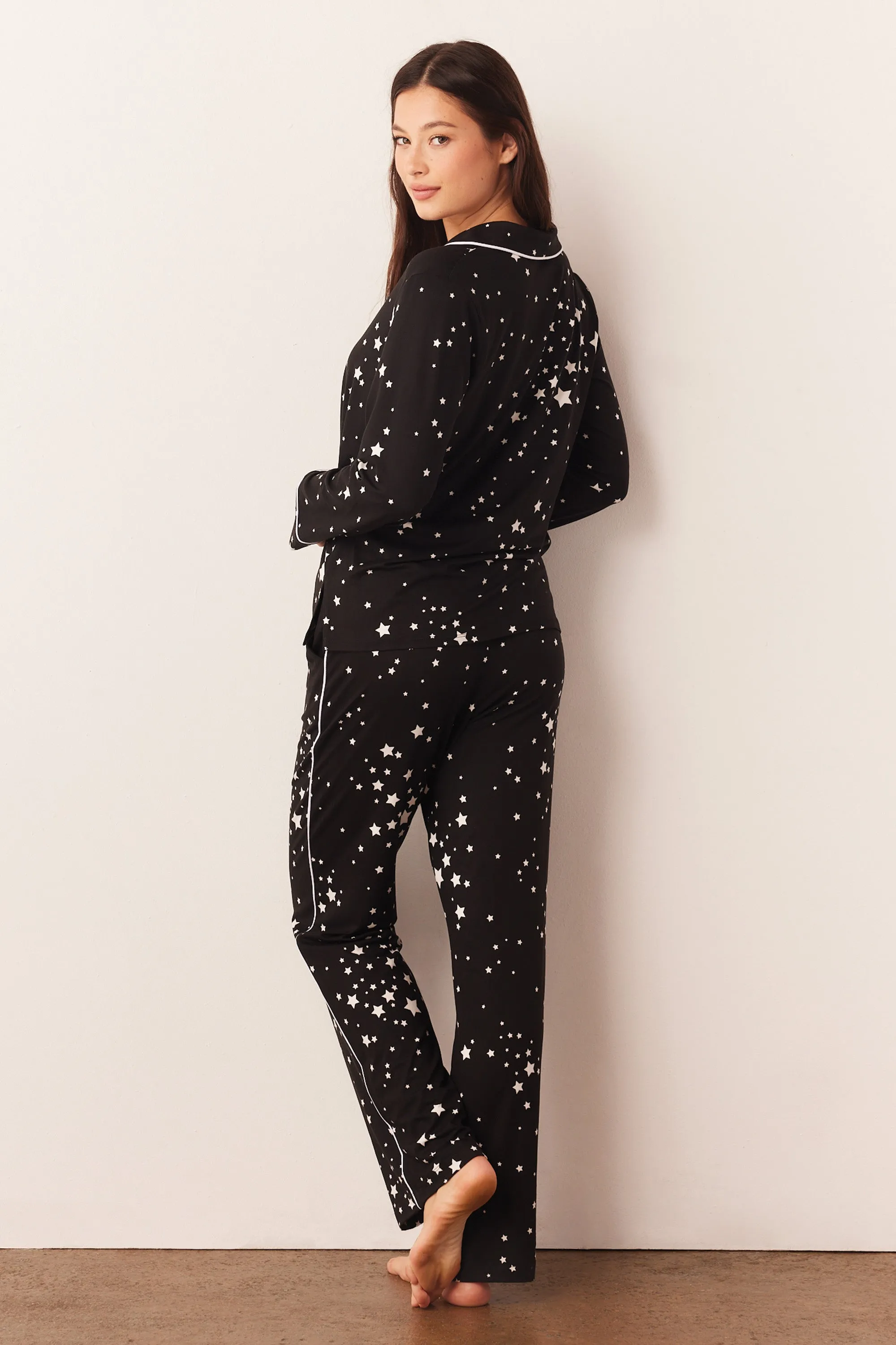 Winter PJ Set | Black Stars