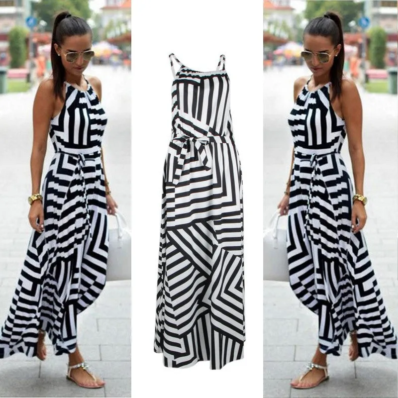 Women Sexy Summer Dress Boho Maxi Long Evening Party Dress Beach Dress Sundress MEL