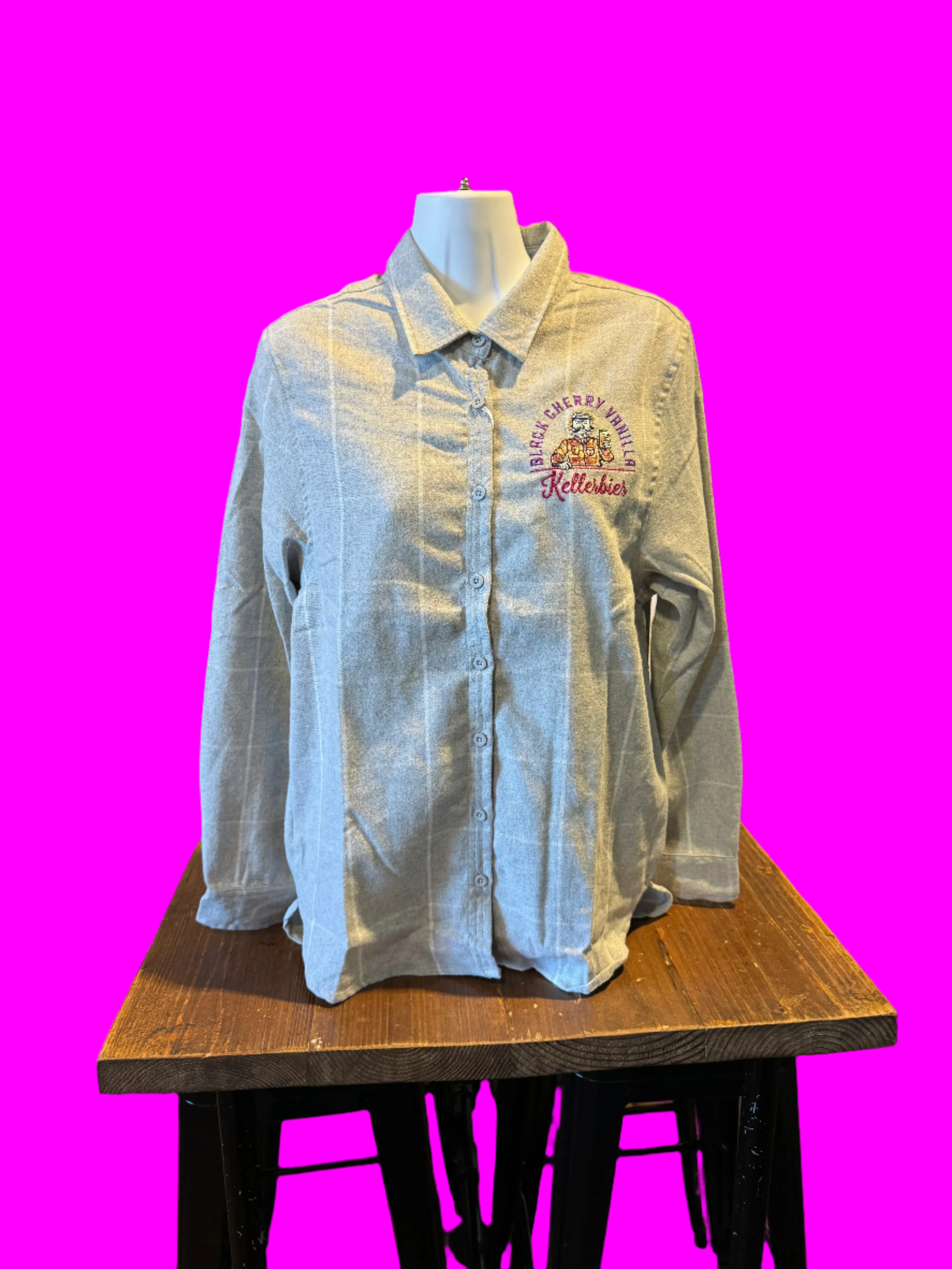 Women’s Black Cherry Vanilla Kellerbier grey Flannel. (Was $45 Now $35)