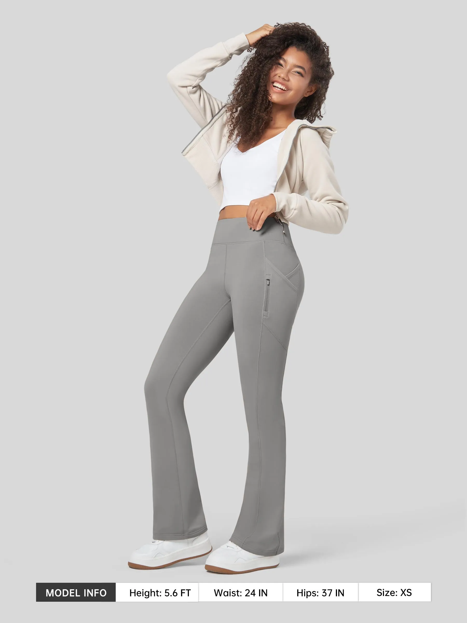 Women's Fleece Flared Yoga Pants