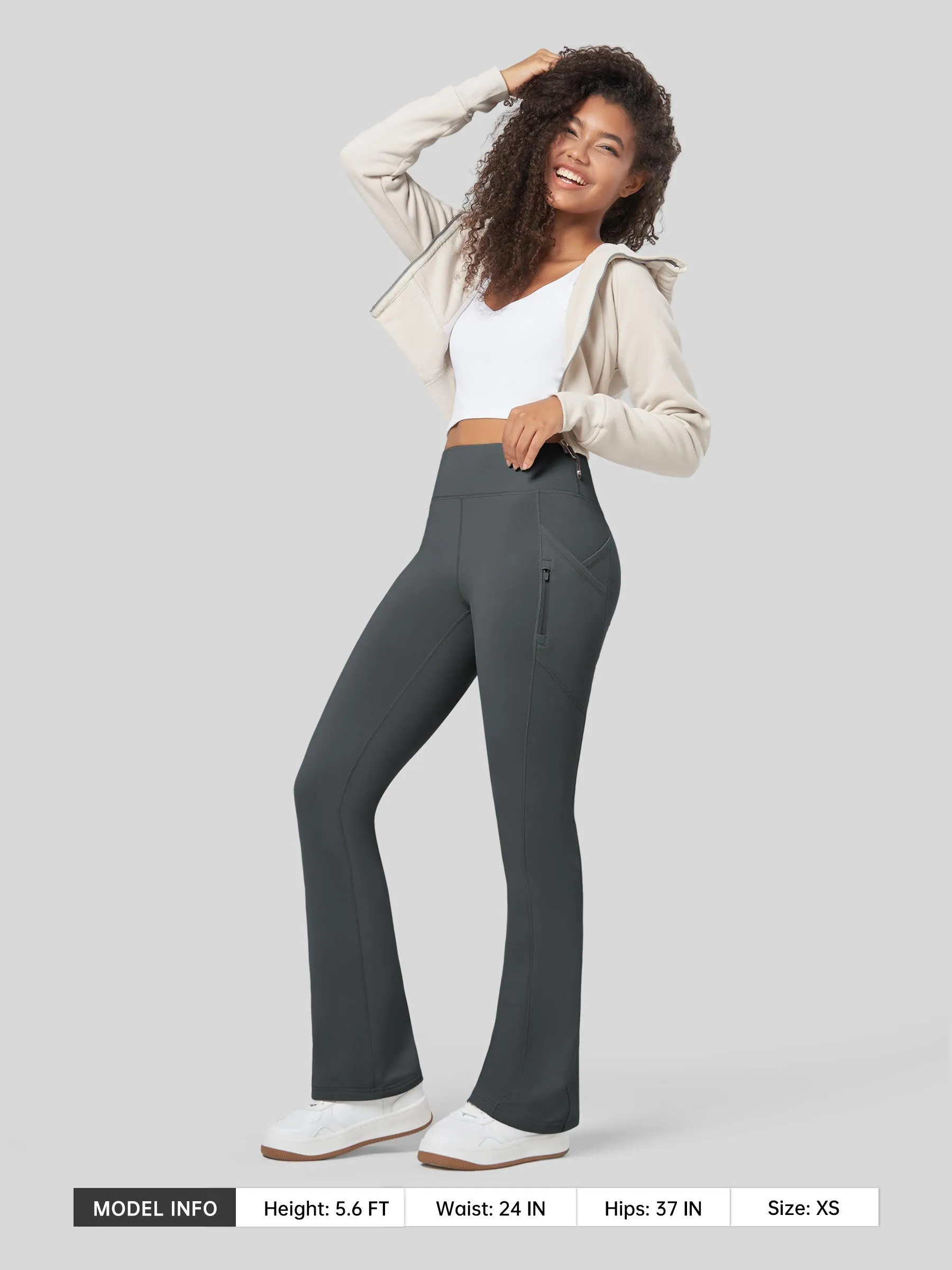 Women's Fleece Flared Yoga Pants