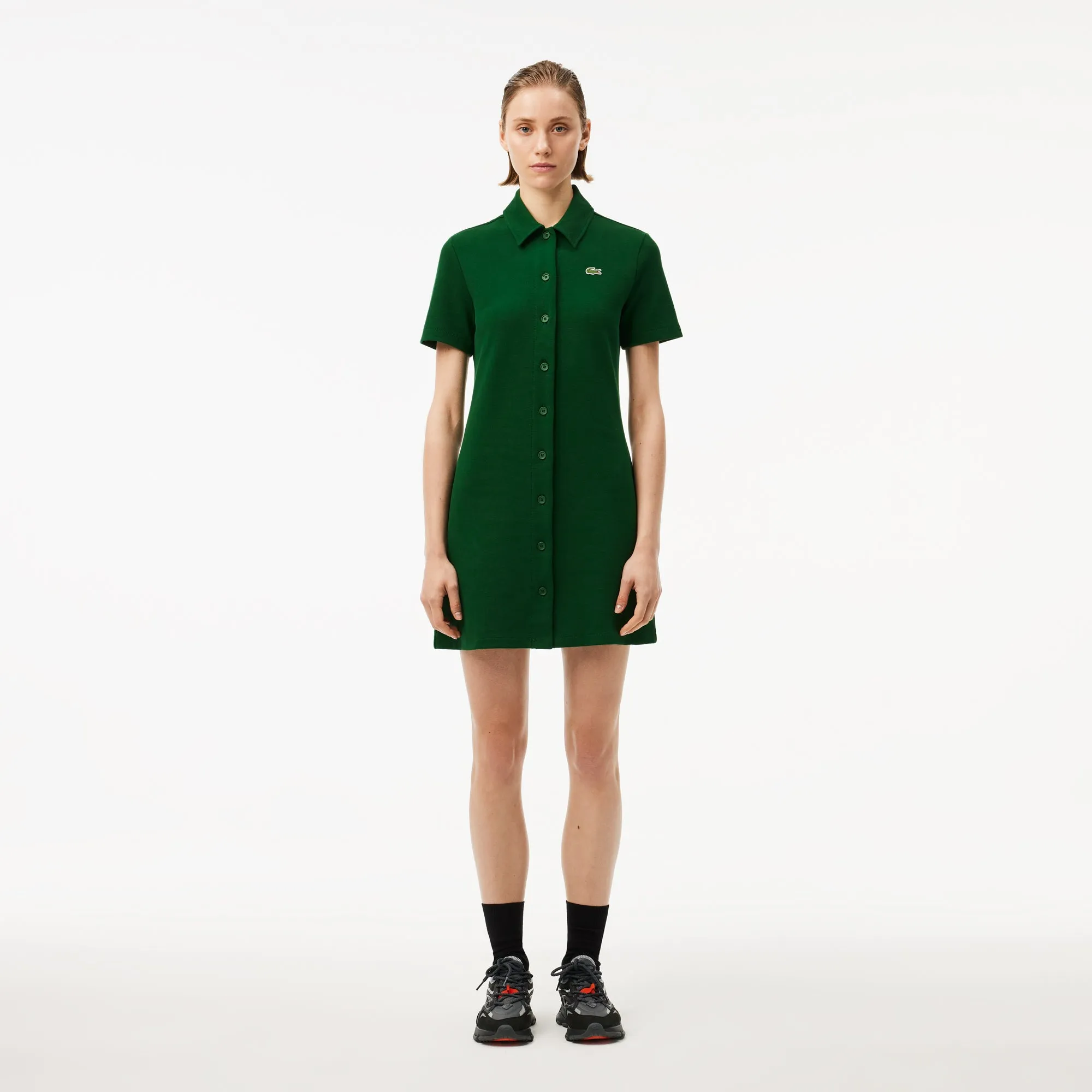 Women’s Lacoste Organic Cotton Buttoned Polo Dress