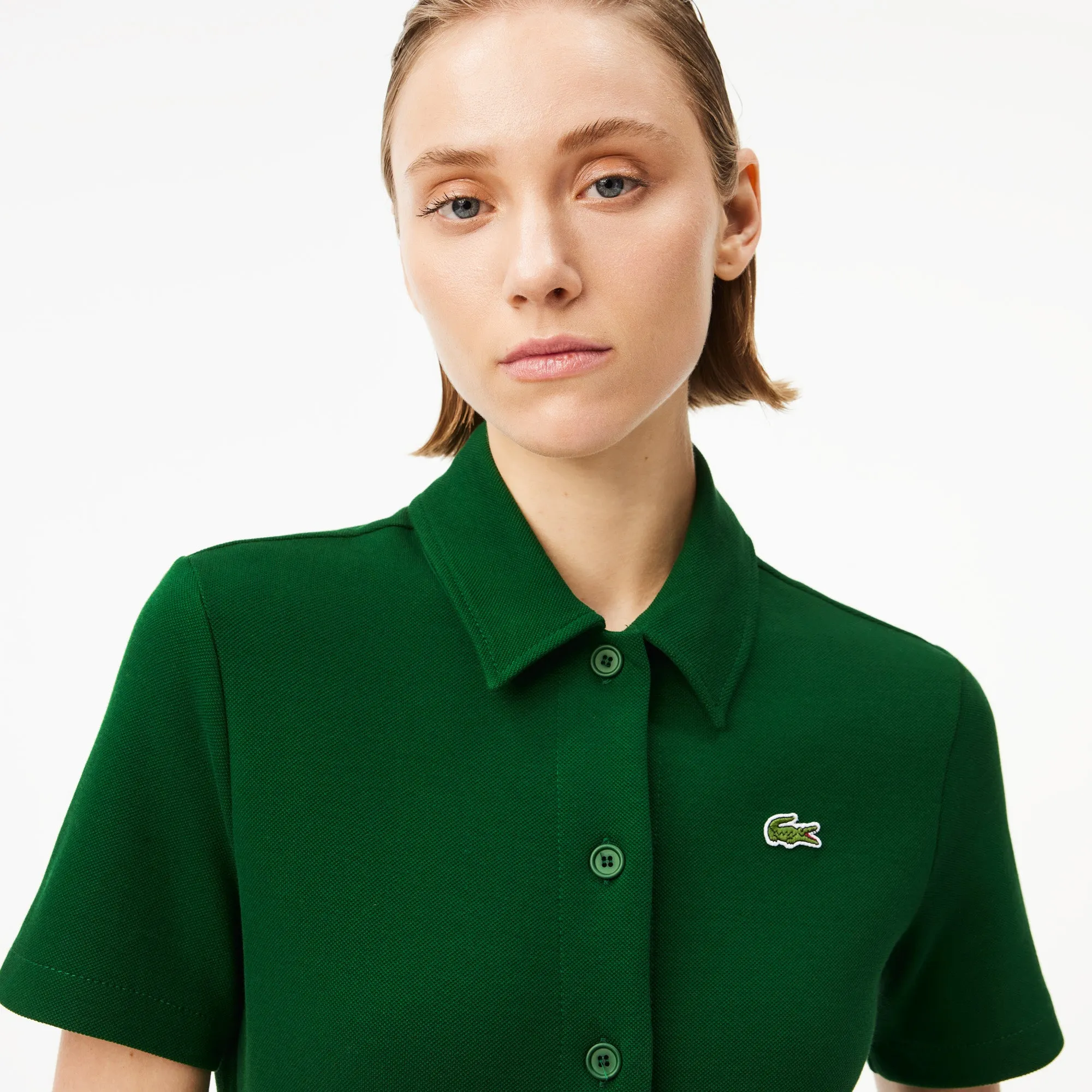 Women’s Lacoste Organic Cotton Buttoned Polo Dress