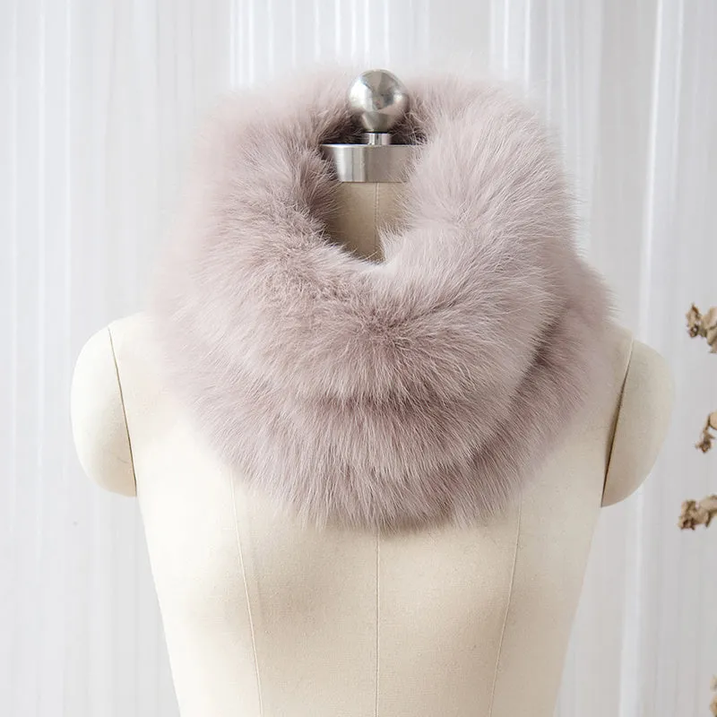 Women's Silver Fox Fur Tube Scarf