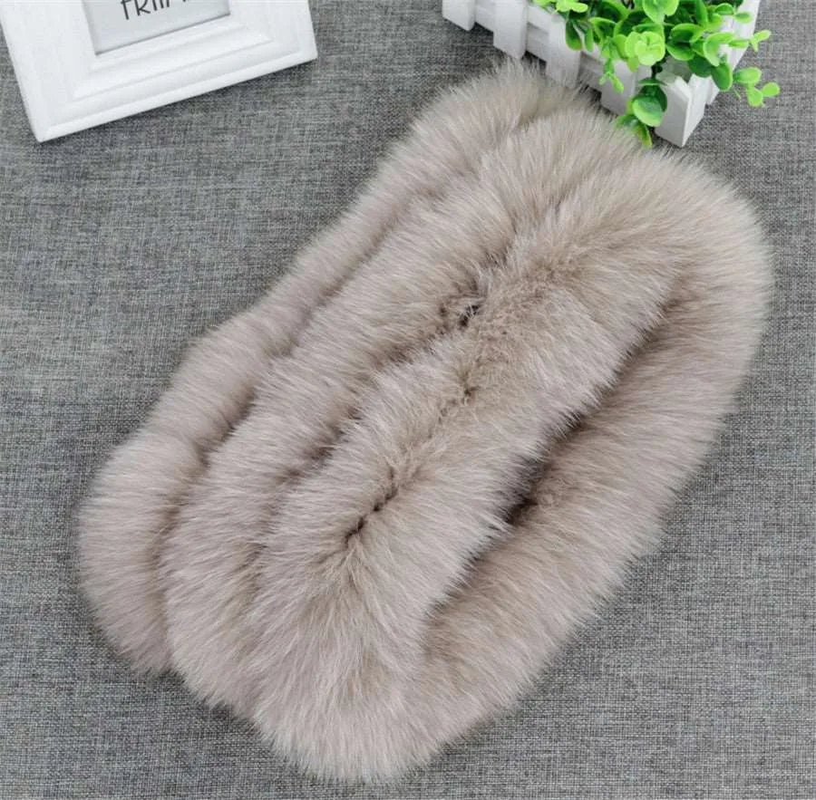 Women's Silver Fox Fur Tube Scarf