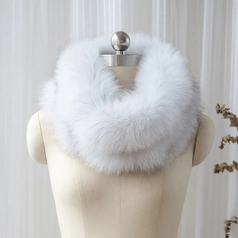 Women's Silver Fox Fur Tube Scarf