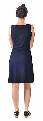 womens-sleeveless-evening-dress-with-multicolored-pattern-and-patch