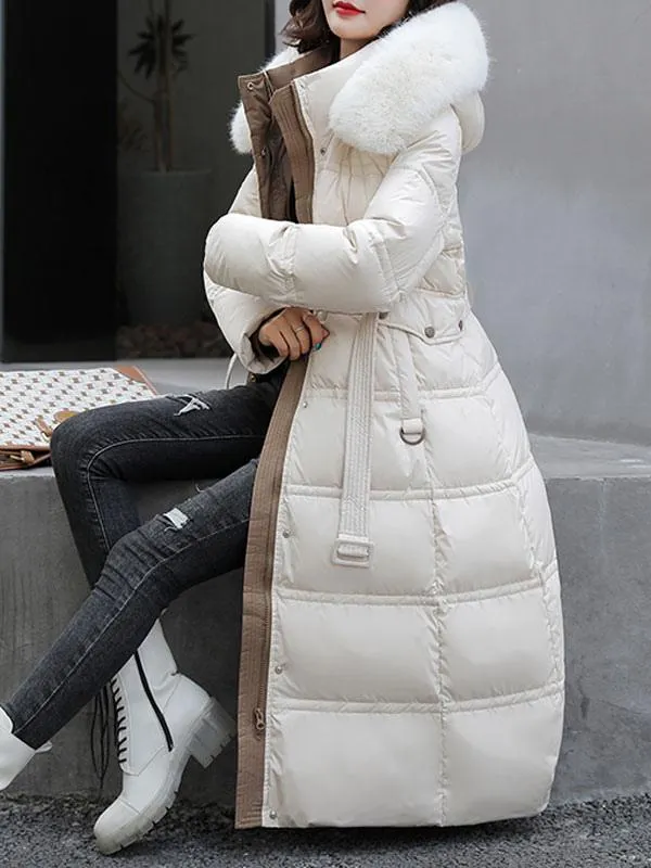 Women's Stand Collar Faux Fur Puffer Coat