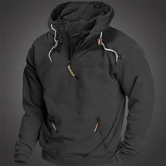 ZIPPER CASUAL AUTUMN/WINTER HOODIE SPORTS ROUND NECK